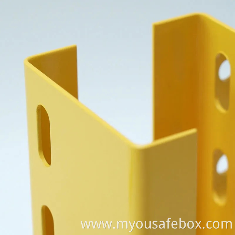 Durable Yellow Square Powder Coated Trailer Hitch Lock, Trailer Tow Coupler Hitch Lock, Safe Trailer Towing RV Accessory